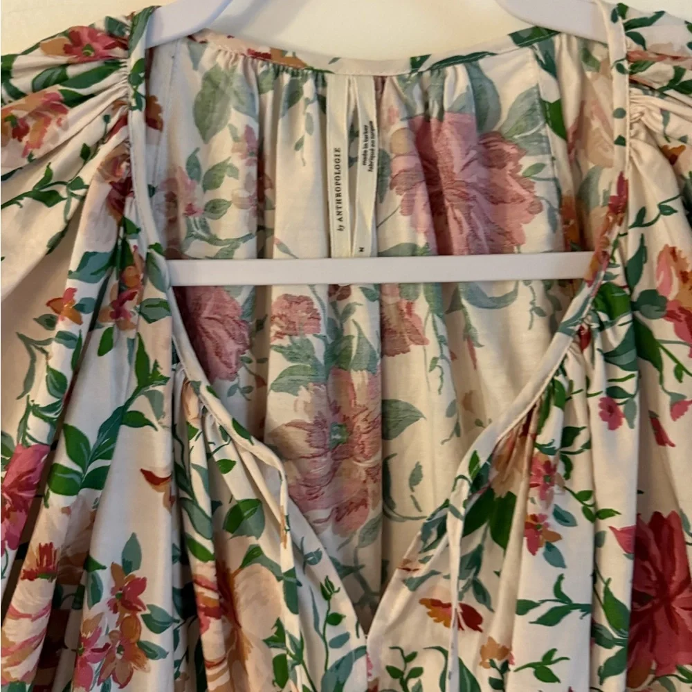 Anthropologie Puff Sleeve Somerset Midi Dress - Picture 4 of 5